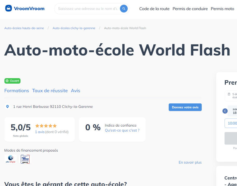 vroom Vroom World flash auto ecole vroom Vroom World flash auto ecole